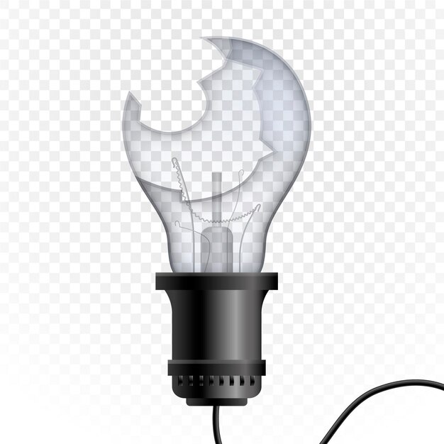 Lampadina rotta realistica