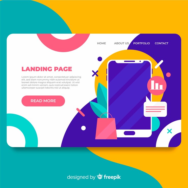 Vettore gratuito landing page template