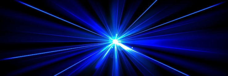 Vettore gratuito laser per feste a luce blu 3d su spettacolo di concerti in discoteca