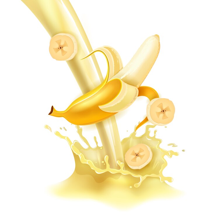 Vettore gratuito latte dolce di banana