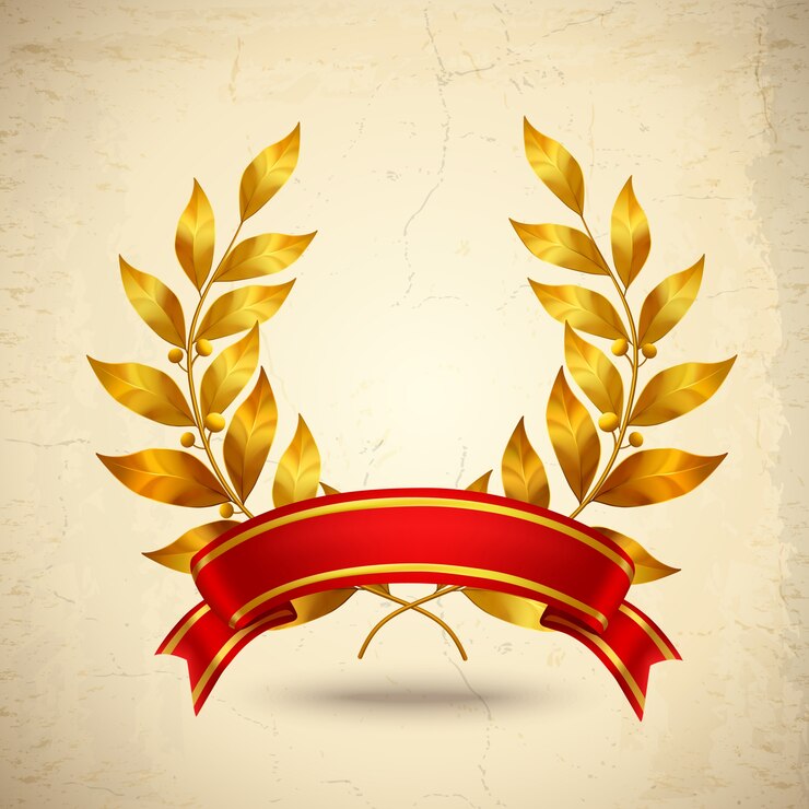 Vettore gratuito laurel wreath realistico