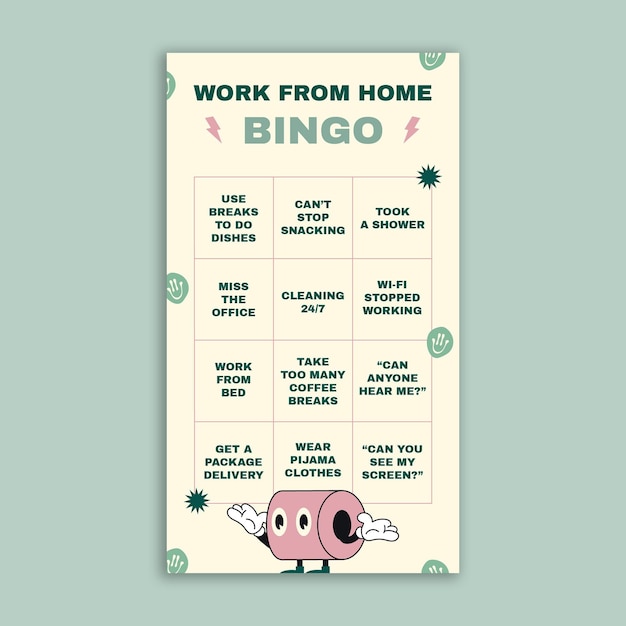 Lavorare da casa bingo storia di instagram