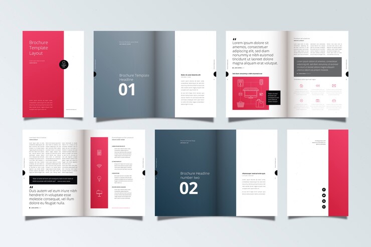 Vettore gratuito layout del modello dell'opuscolo