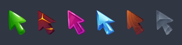 Vettore gratuito le frecce del gioco sono isolate sullo sfondo