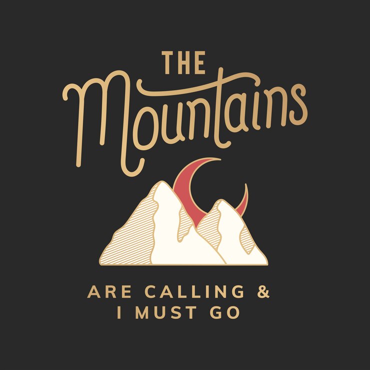 Vettore gratuito le montagne chiamano illustrazione