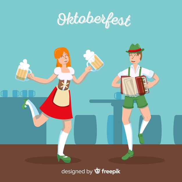 Le persone festeggiano l'Oktoberfest