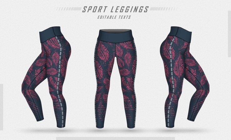 Vettore gratuito leggings pantaloni formazione illustrazione di moda con la muffa