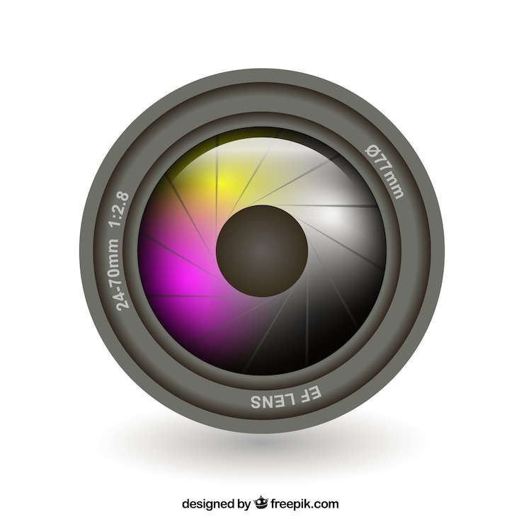 Vettore gratuito lenti di fotocamera
