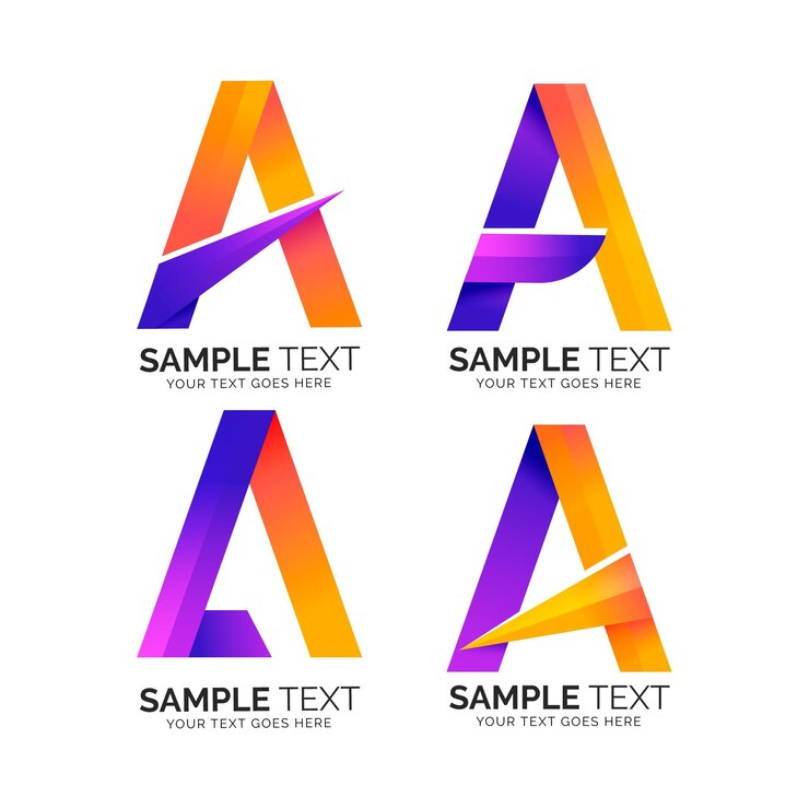 Vettore gratuito lettera alfabetica una collezione di logo