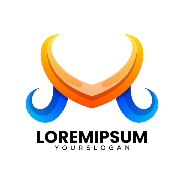 Vettore gratuito lettera colorata m icona creativa logo design