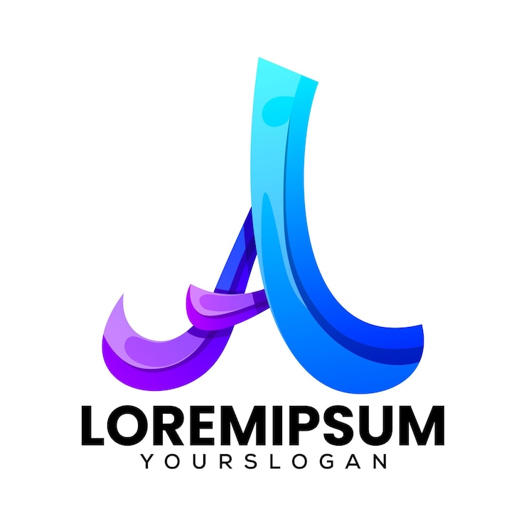 Vettore gratuito lettera colorata un design del logo
