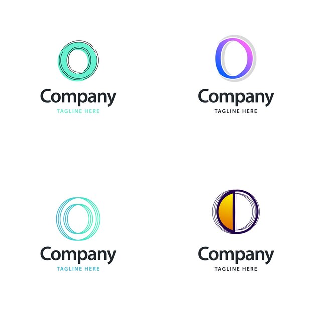 Lettera O Big Logo Pack Design Creativo Design moderno dei loghi per il tuo business