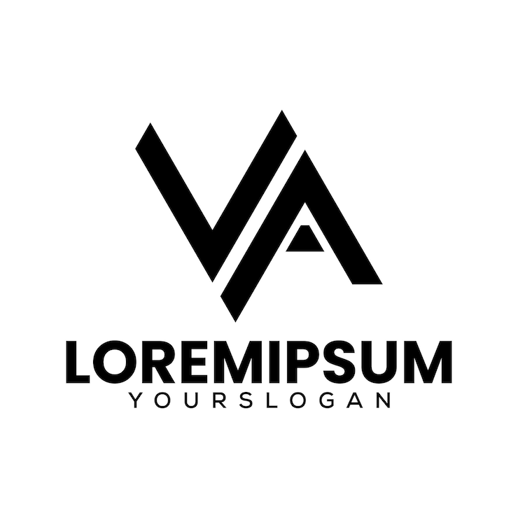 Vettore gratuito lettera v un'icona disegno del logo astratto