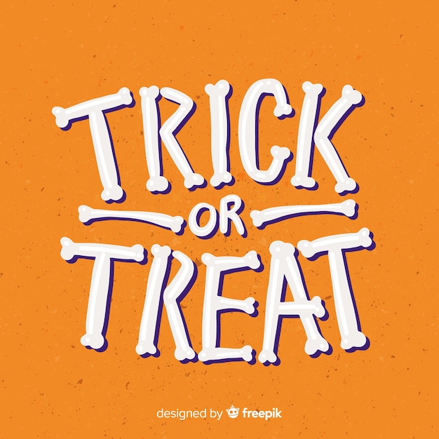Lettere di Halloween con trucco o dolce