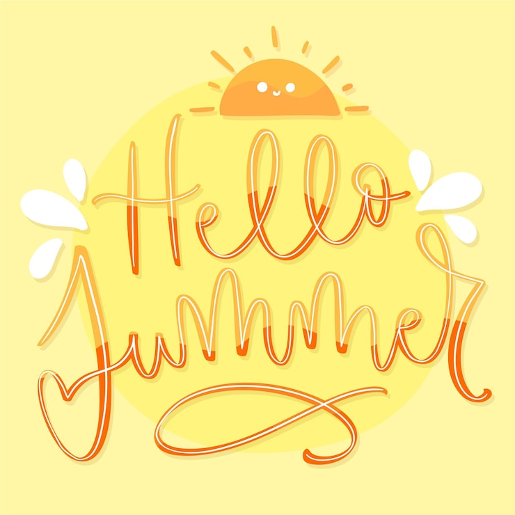 Vettore gratuito lettering estivo