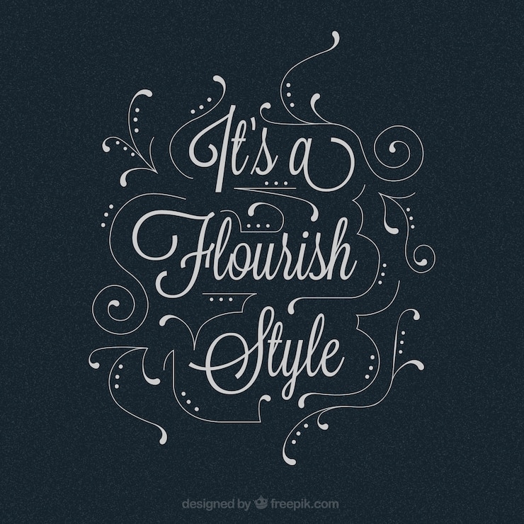 Vettore gratuito lettering flourish