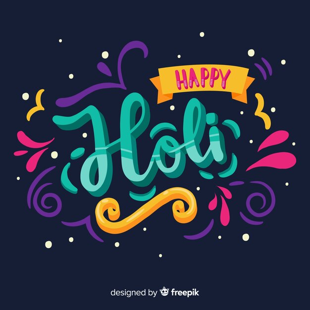 Lettering holi felice