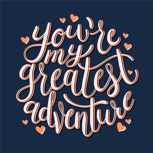 Lettering matrimonio carino