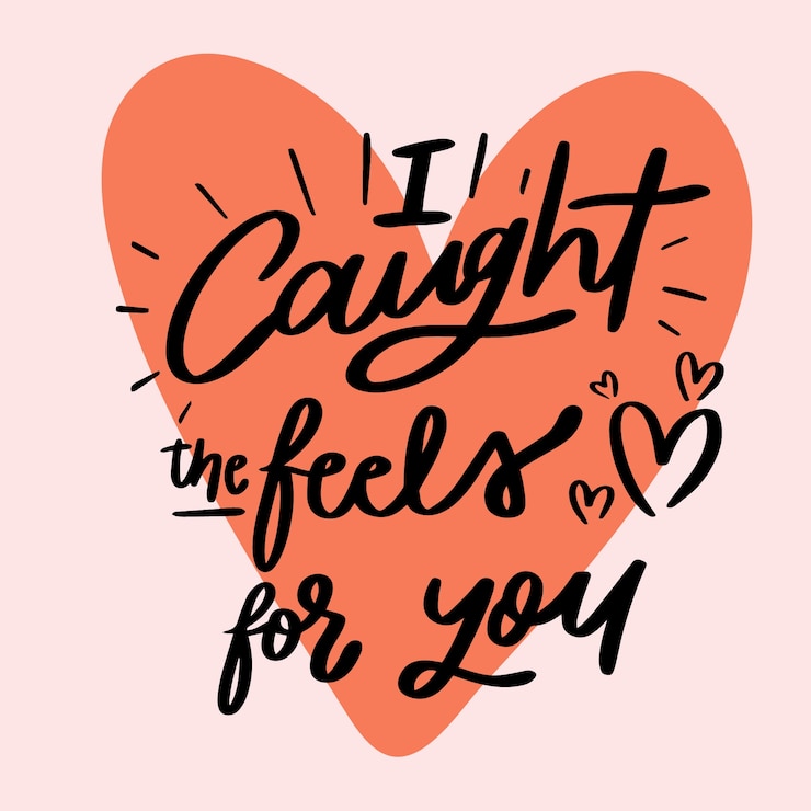 Vettore gratuito lettering romantico con cuore rosso