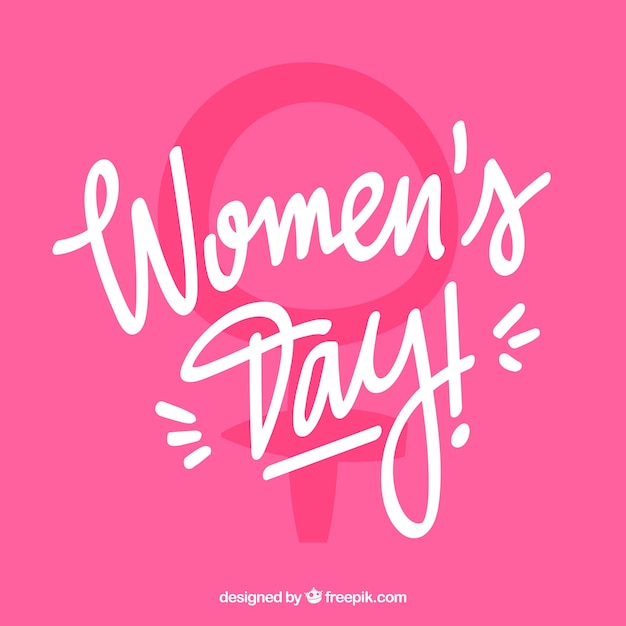 Lettering sfondo del giorno delle donne