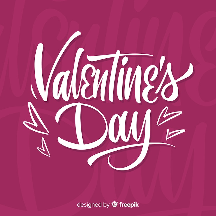 Vettore gratuito lettering sfondo di san valentino