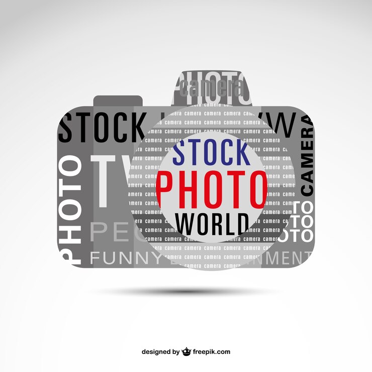 Vettore gratuito lettering vettore photogaphy logo