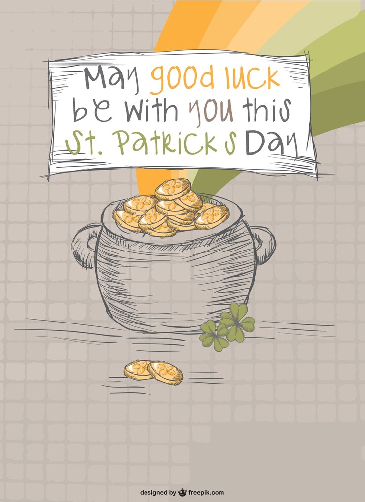 Vettore gratuito libero disegno di st patrick