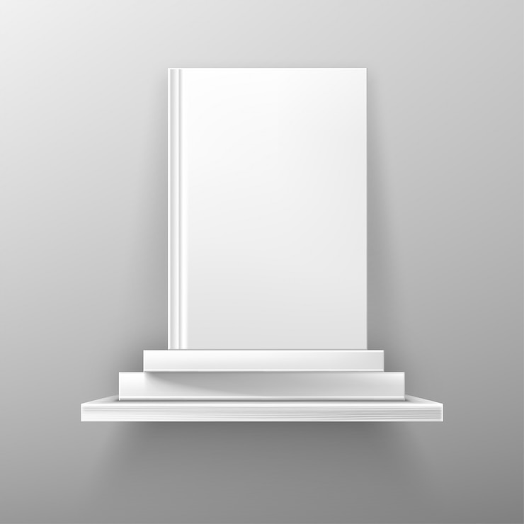 Vettore gratuito libri sullo scaffale bianco, bestseller