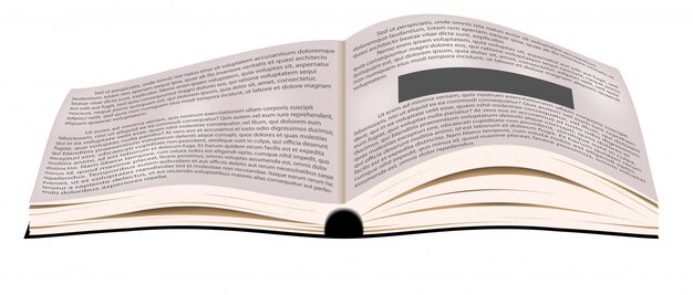 Libro aperto di vettore. libri di testo aziendale.