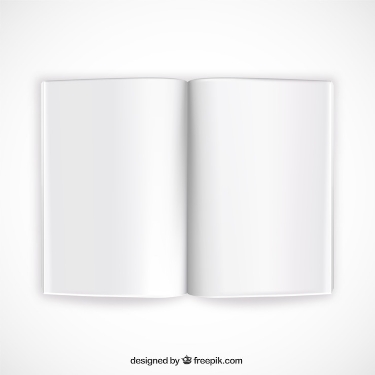 Vettore gratuito libro aperto mockup