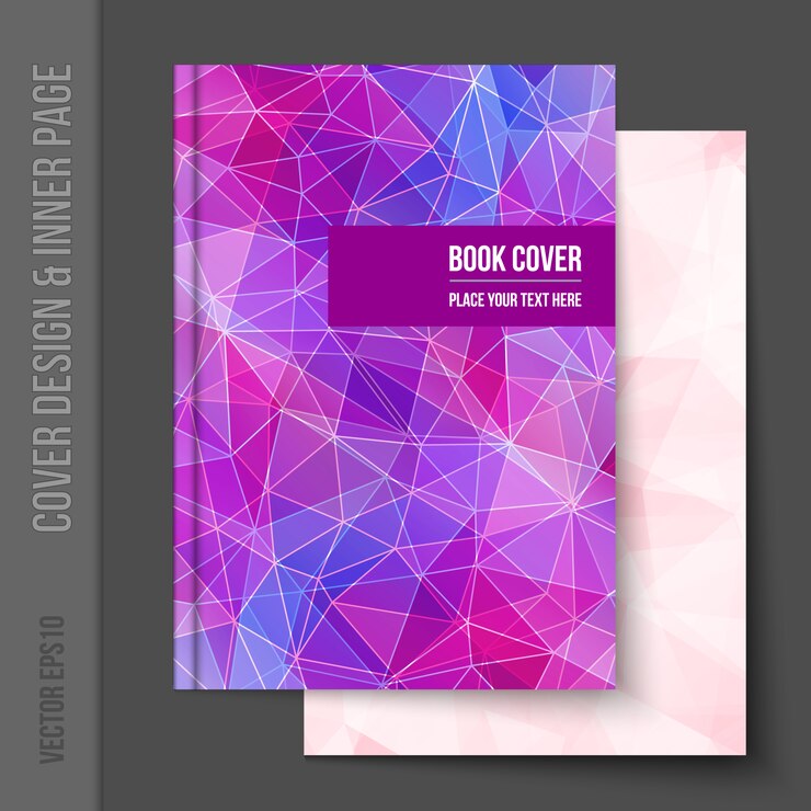 Vettore gratuito libro geometrico disegno di copertina