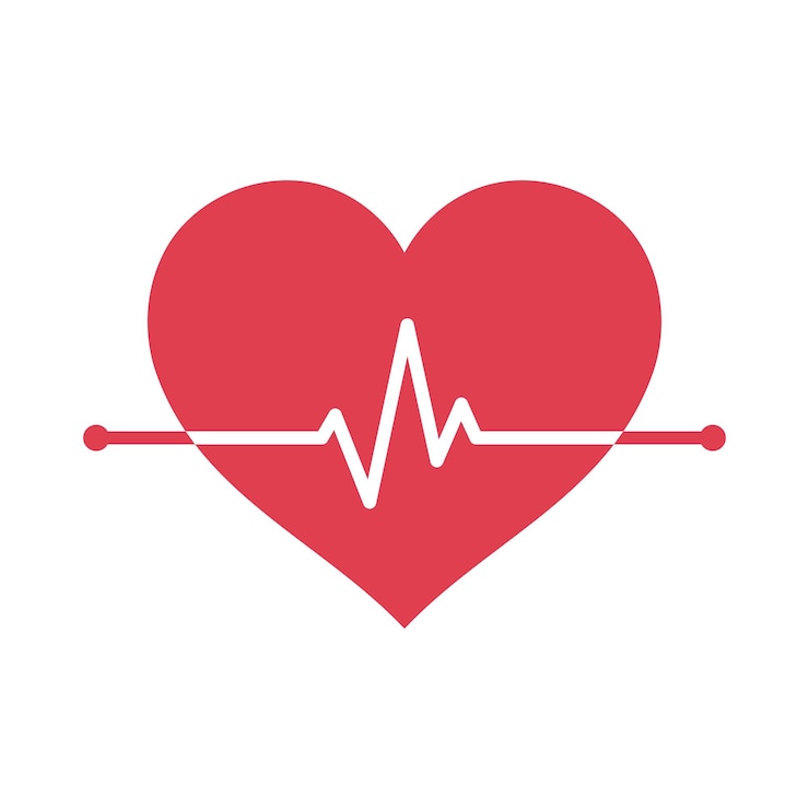 Vettore gratuito linea ecg cardiaca
