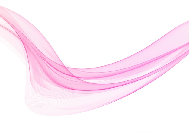 Linea rosa astratta che scorre sullo sfondo dell'onda