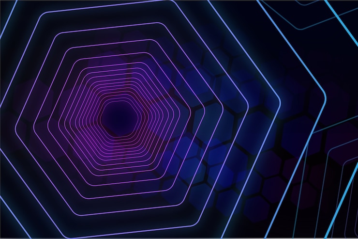 Vettore gratuito linee astratte al neon