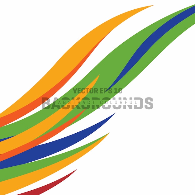Linee astratte multicolore con sfondo bianco