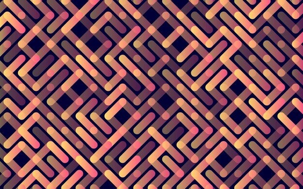 Linee Reticolo senza giunte Banner Ornamento geometrico a strisce Illustrazione di sfondo lineare monocromatica