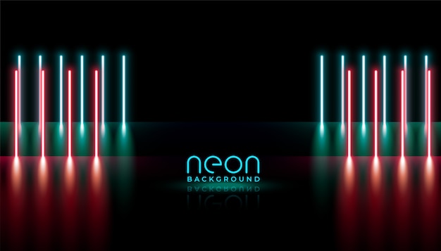 Linee verticali astratte delle luci al neon