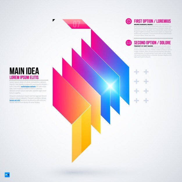 Vettore gratuito livelli infographic template