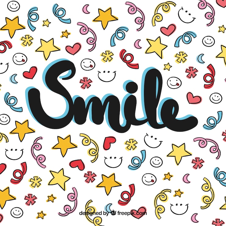 Vettore gratuito lo sfondo colorato del sorriso