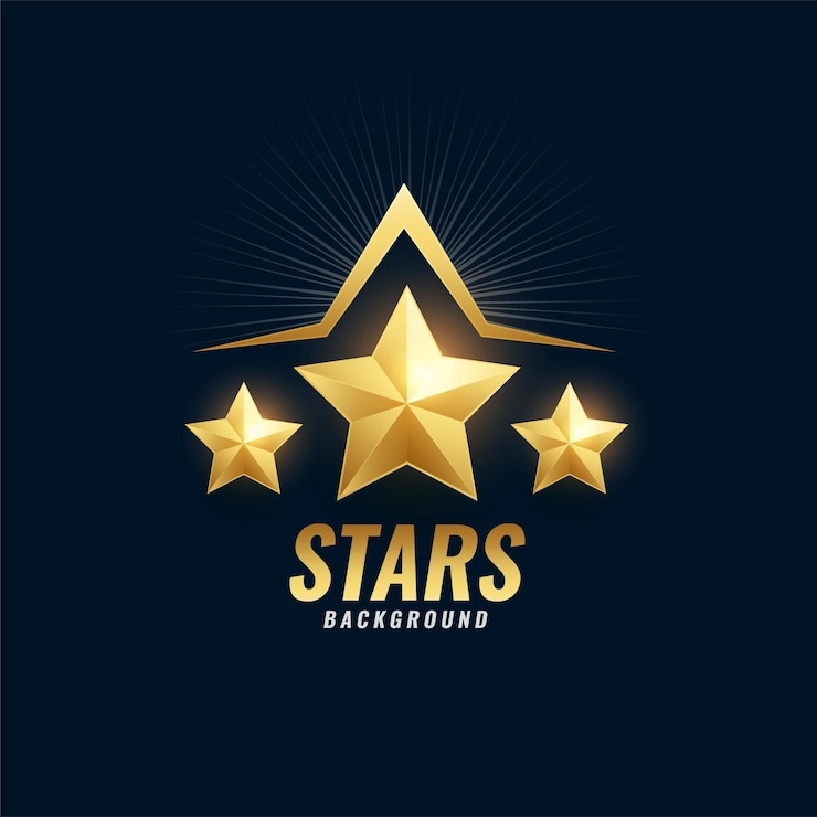 Vettore gratuito lo sfondo lucido della stella dorata celebra il tuo successo