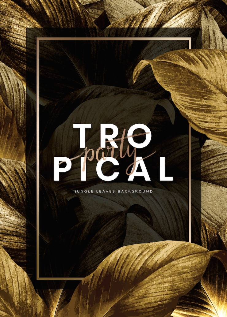 Vettore gratuito locandina festa tropicale