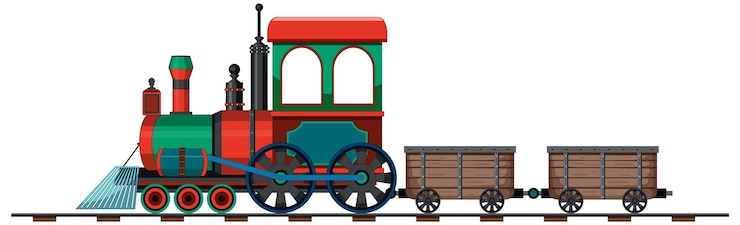 Vettore gratuito locomotiva a vapore in stile vintage