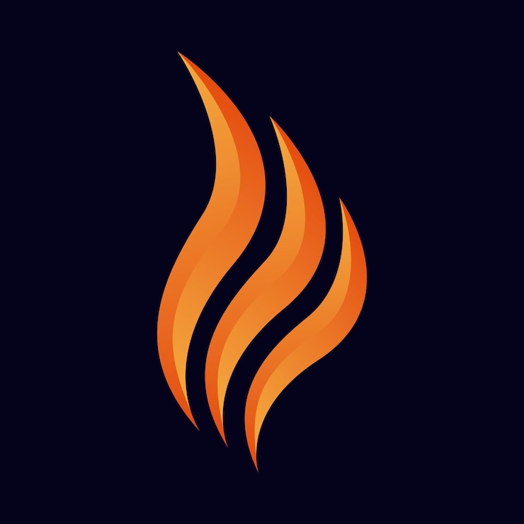 Vettore gratuito logo arancione del fuoco