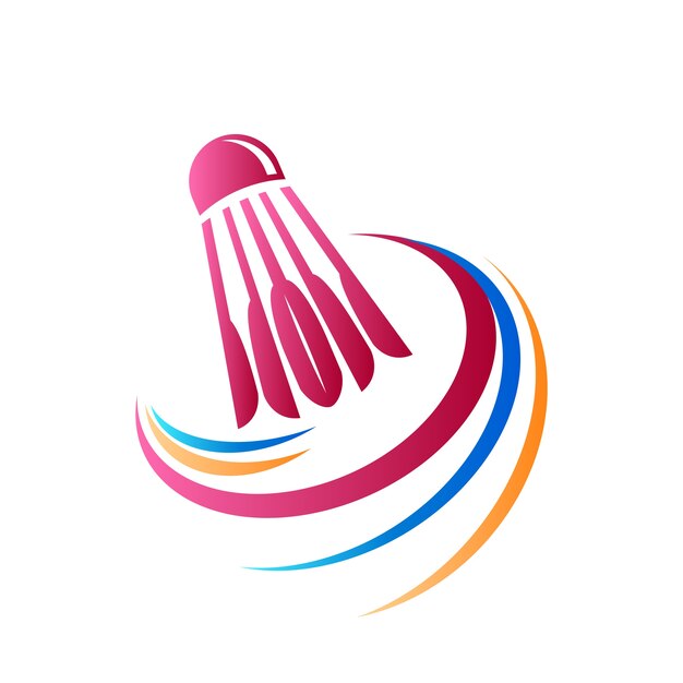 Logo astratto di badminton