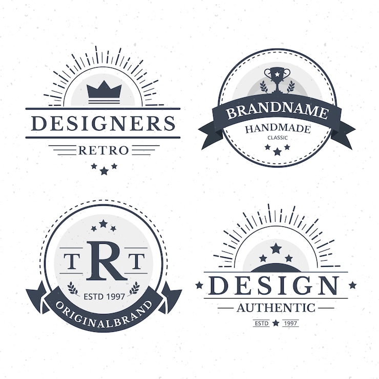 Vettore gratuito logo aziendale retrò ed elegante