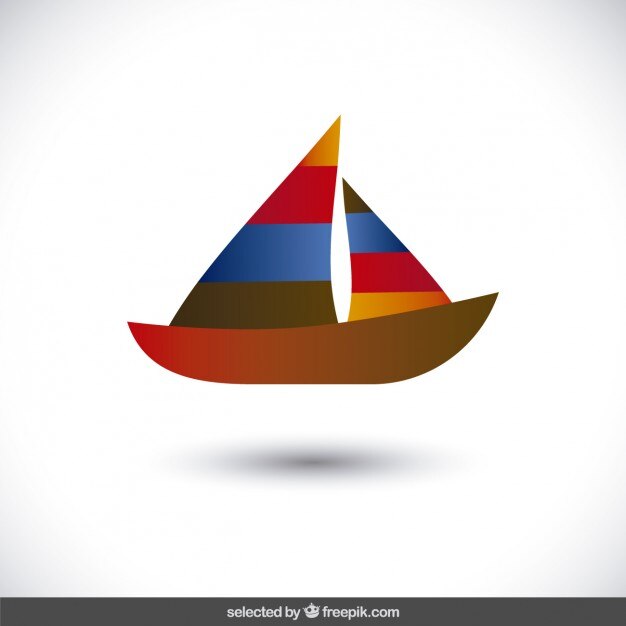 Vettore gratuito logo barca