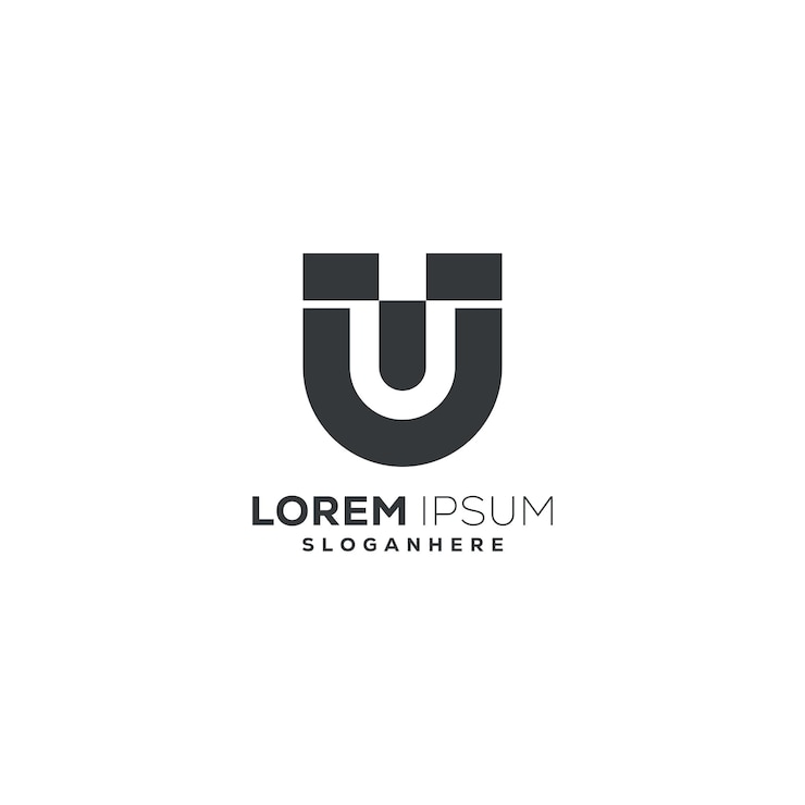Vettore gratuito logo combinazione delle lettere t e u