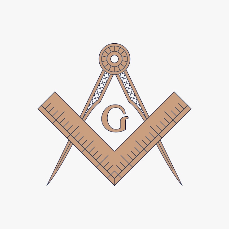 Vettore gratuito logo del muratore di design piatto disegnato a mano