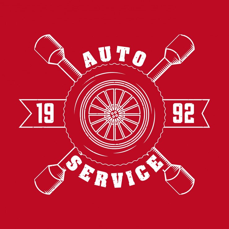 Vettore gratuito logo del servizio di riparazione auto
