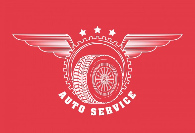 Logo del servizio di riparazione auto